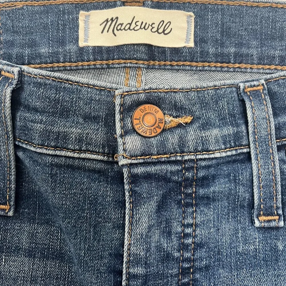 MADEWELL High Riser Skinny Distressed Jeans Drop Hem Ankle  Size 2